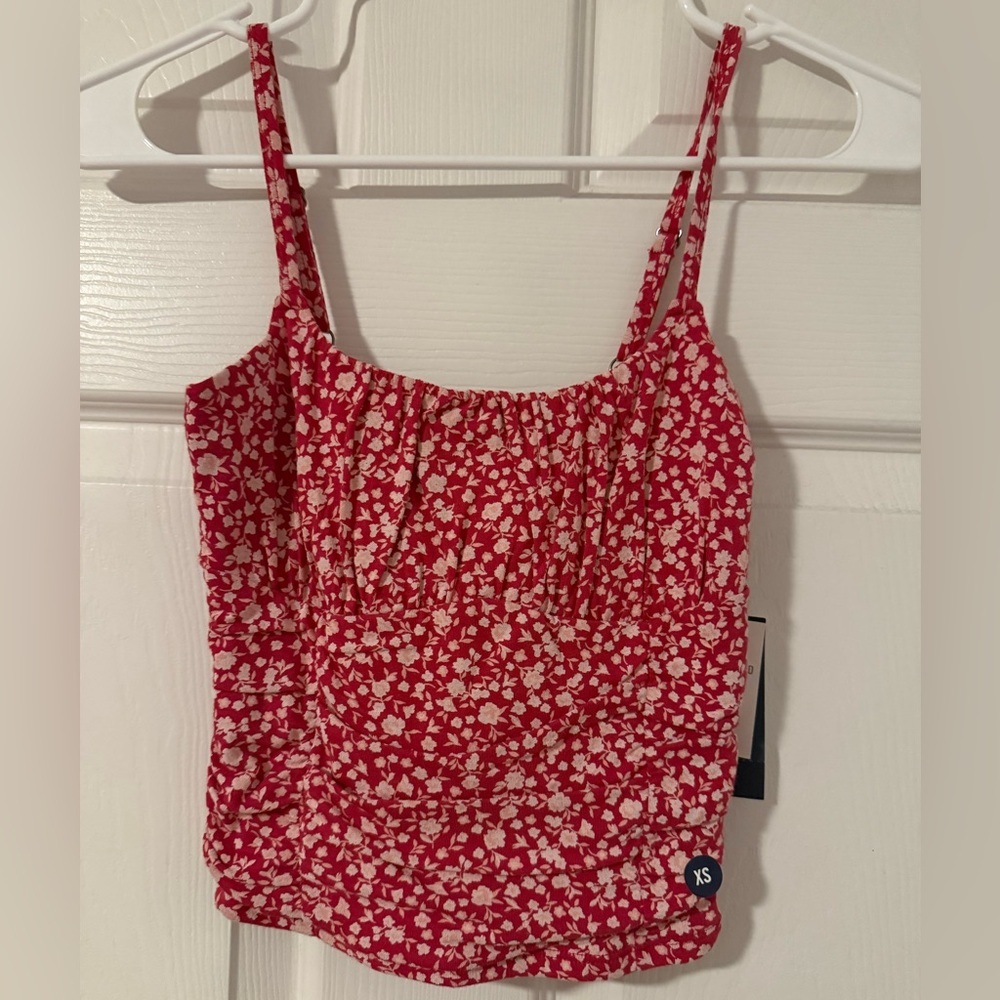 Hollister Red Floral Top